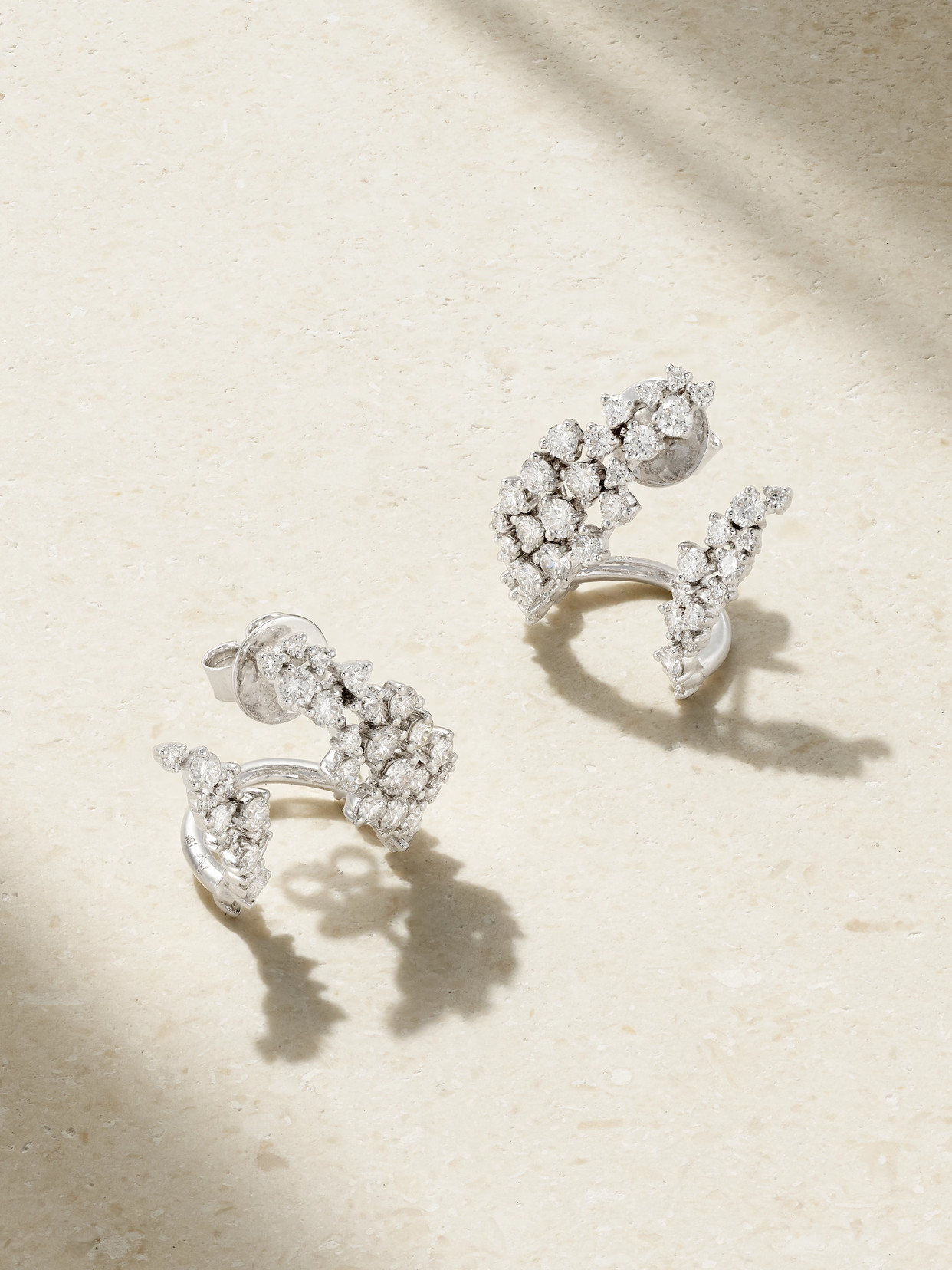 Ananya Scatter Wrap 18-karat White Gold Diamond Earrings In Silver