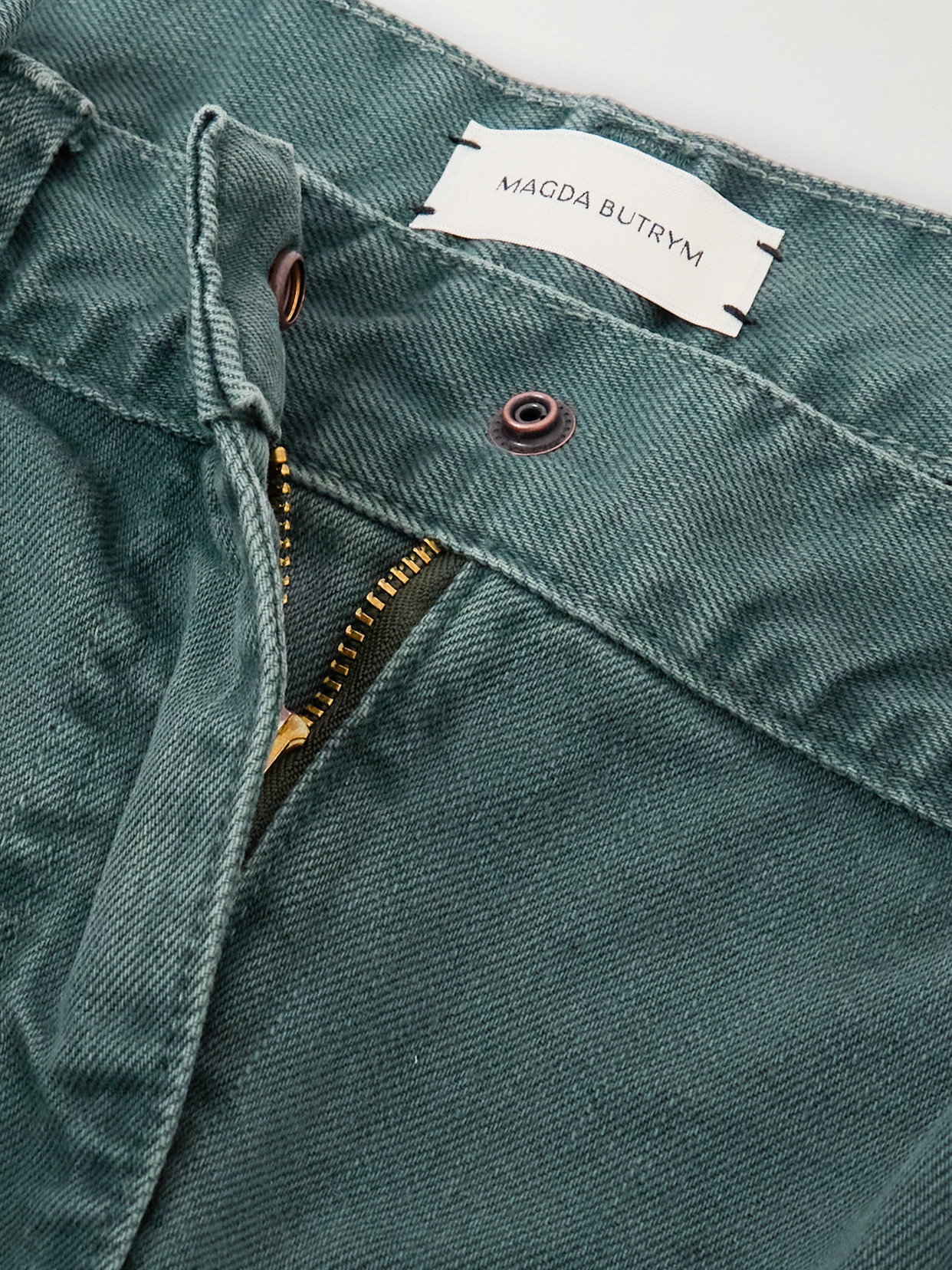 Magda Butrym Mid-rise Straight-leg Jeans In Green