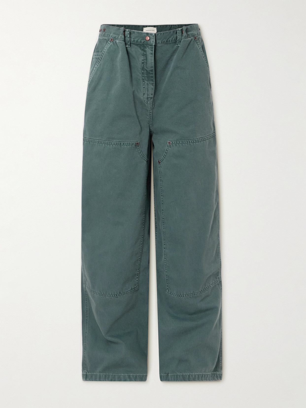 Magda Butrym Mid-rise Straight-leg Jeans In Green