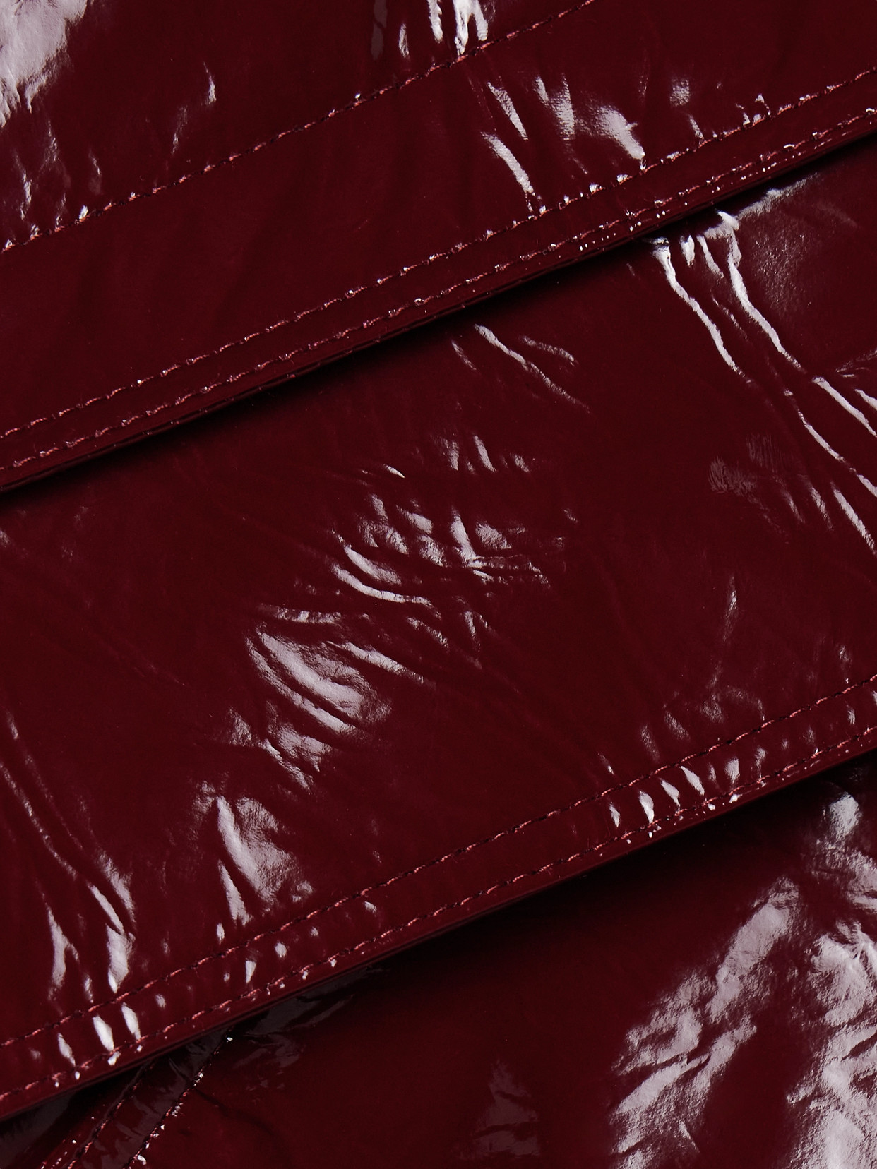 Shop Magda Butrym Glossed-leather Jacket In Burgundy