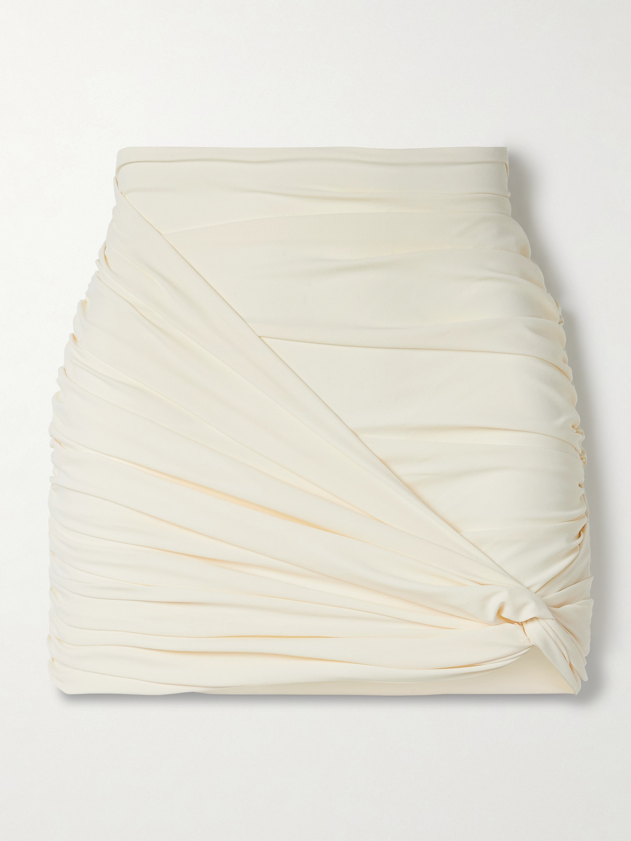 Magda Butrym Twist-front Ruched Swim Skirt In White