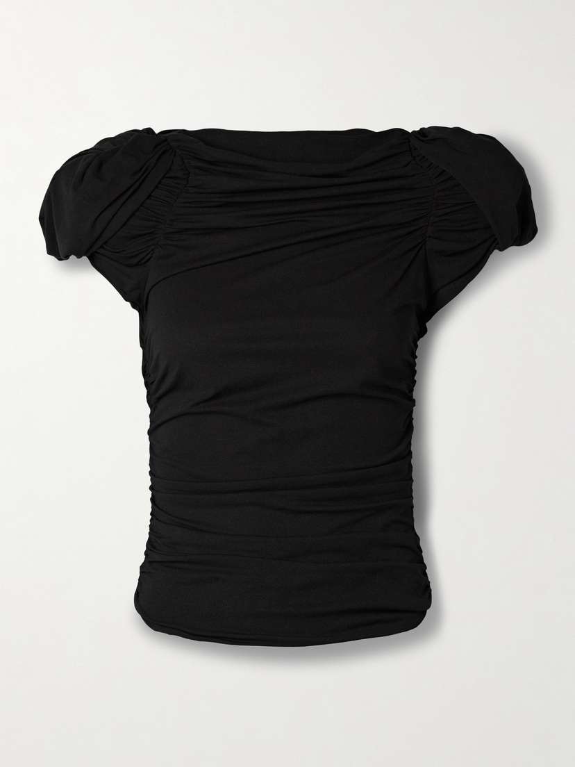 Magda Butrym Ruched Silk-blend Top