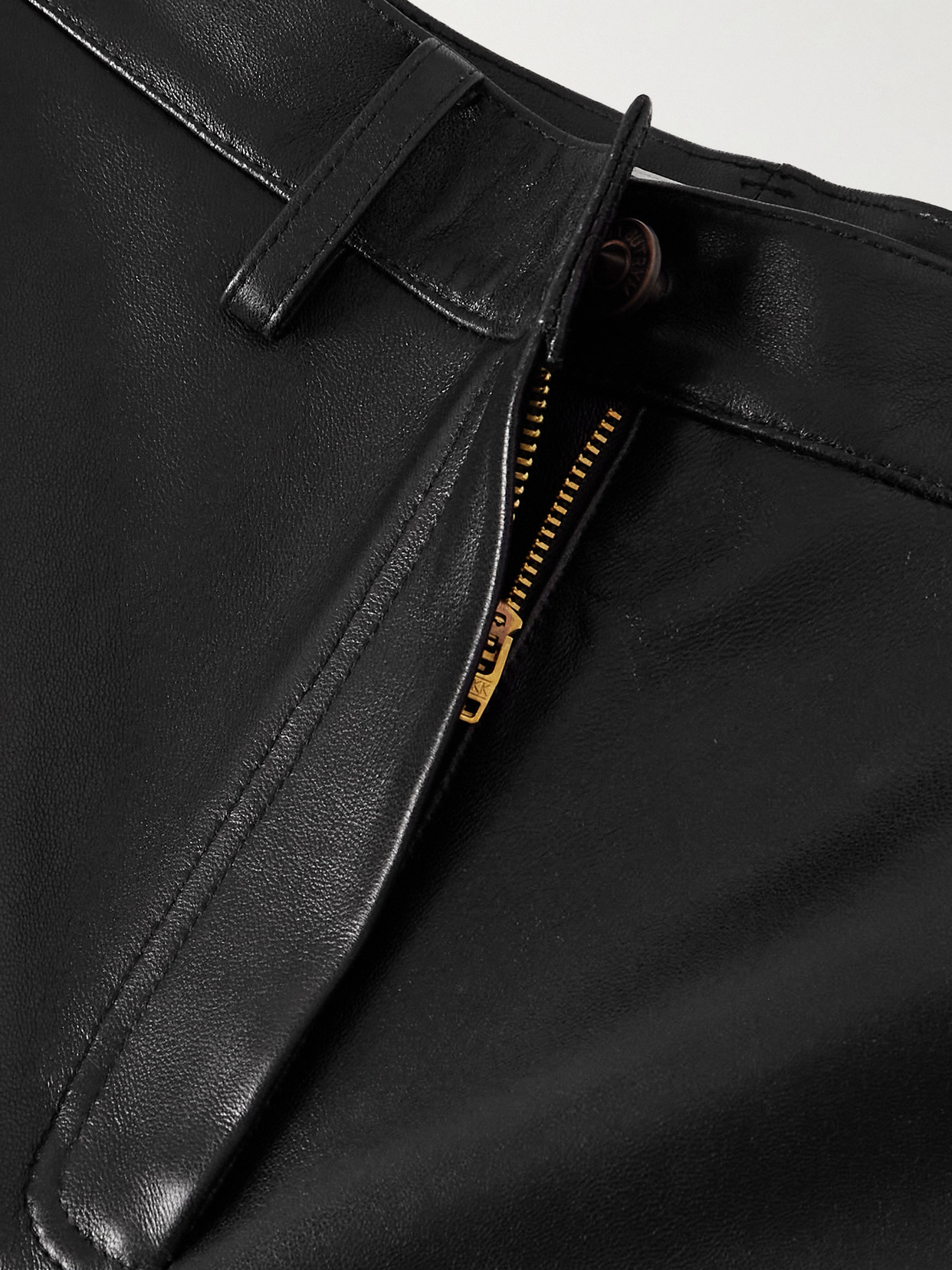 Magda Butrym Leather Straight-leg Pants In Black