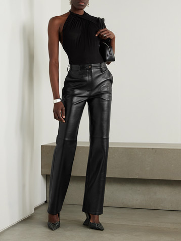 Magda Butrym Leather straight-leg pants