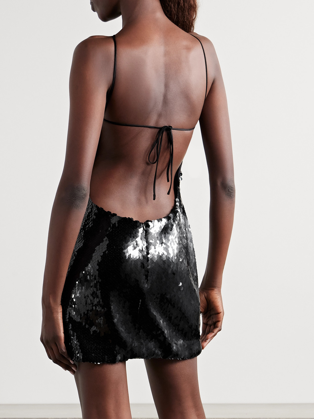 Magda Butrym Sequin Mini Dress In Black