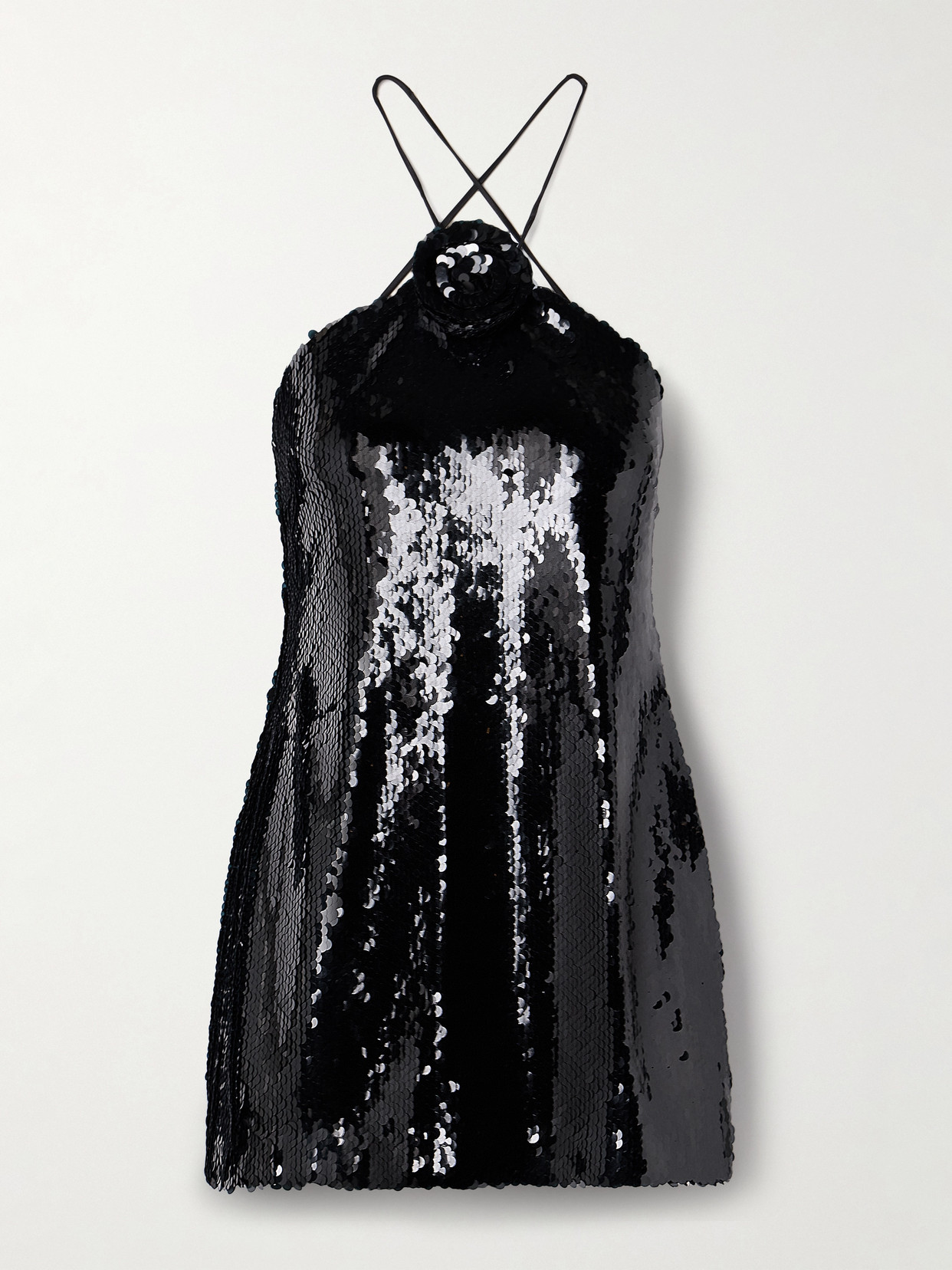 Magda Butrym Sequin Mini Dress In Black