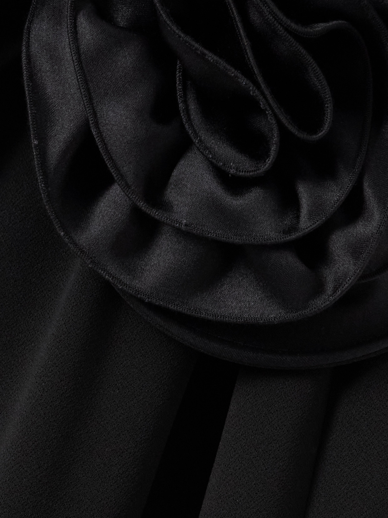 Magda Butrym Strapless Appliquéd Crepe Midi Dress In Black