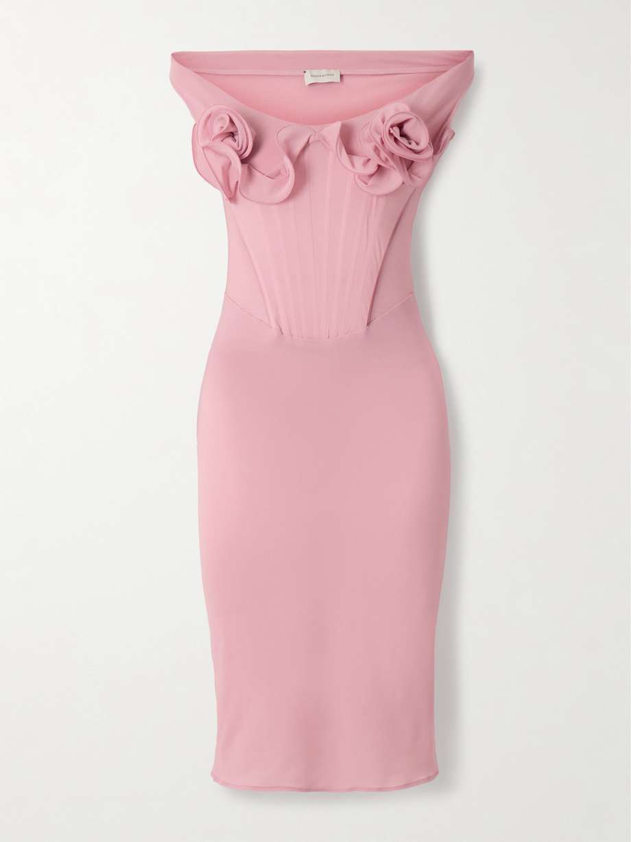 stretch-silk midi dress