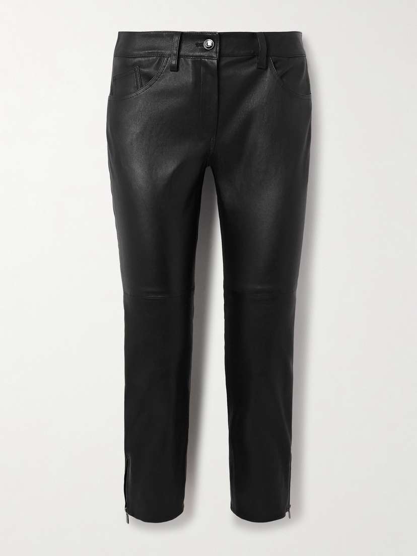 Magda Butrym Cropped Leather Skinny Pants