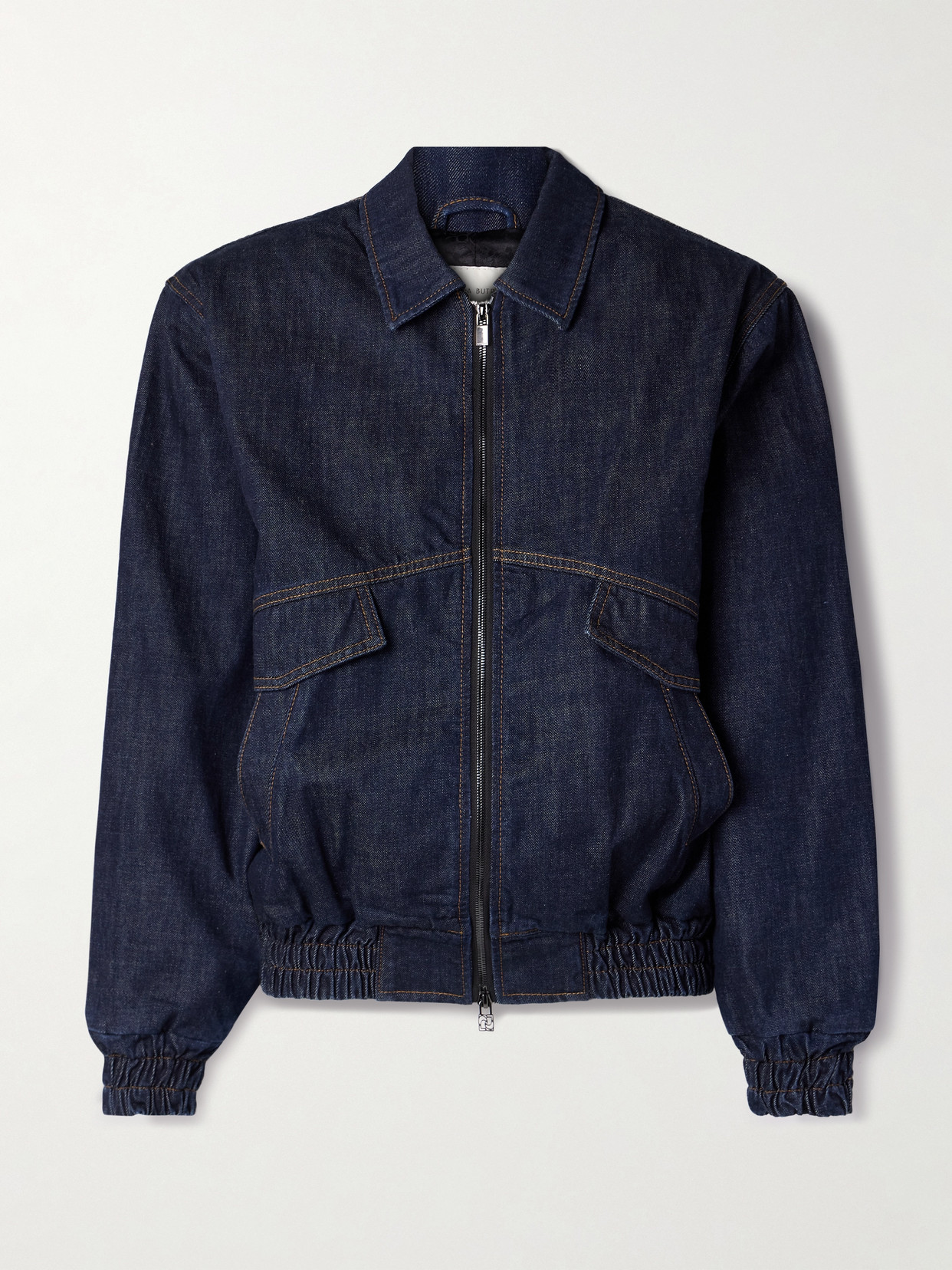Magda Butrym Zip-up Denim Bomber Jacket In Blue