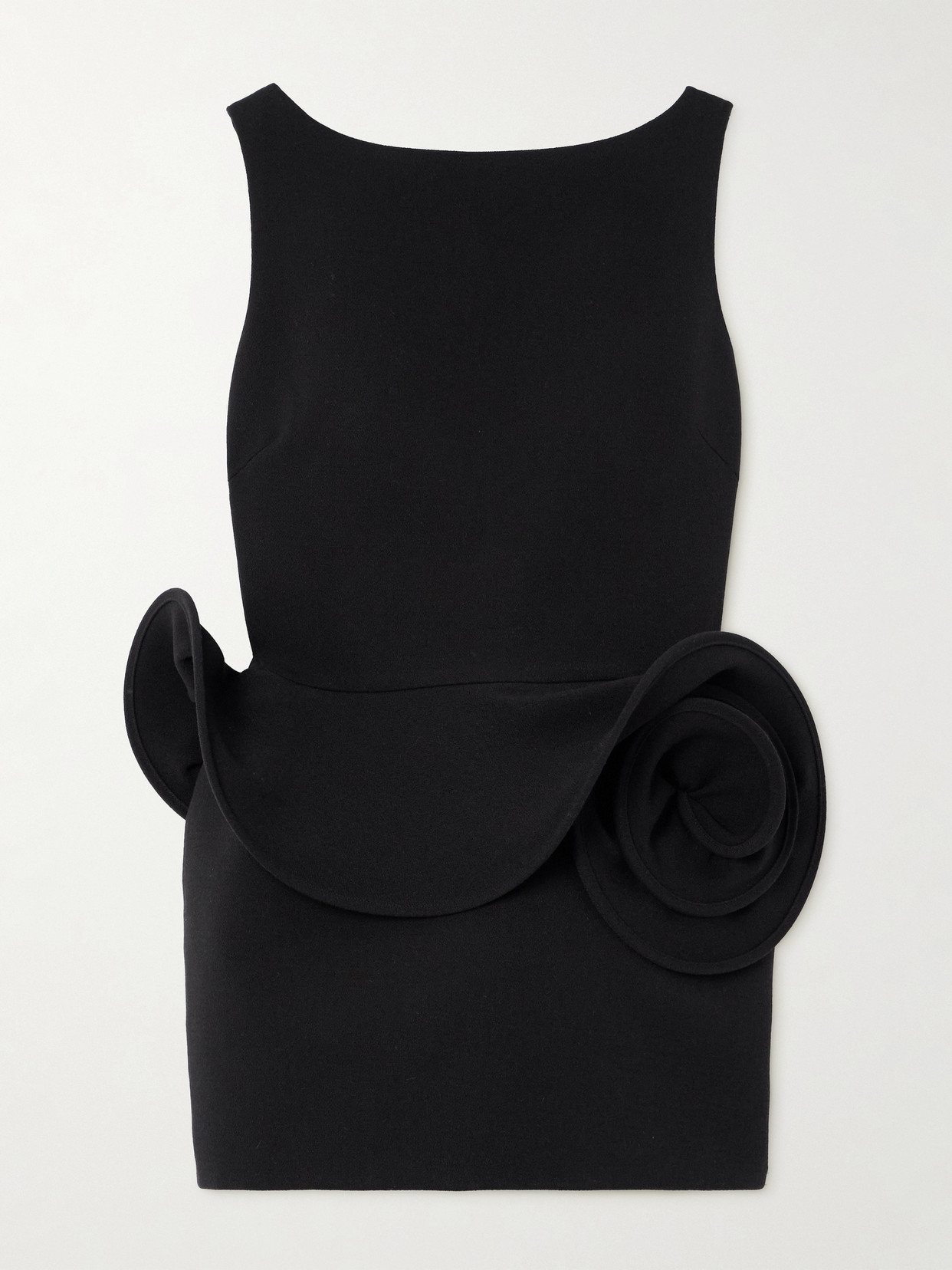 Magda Butrym Open-back Crepe Mini Dress In Black