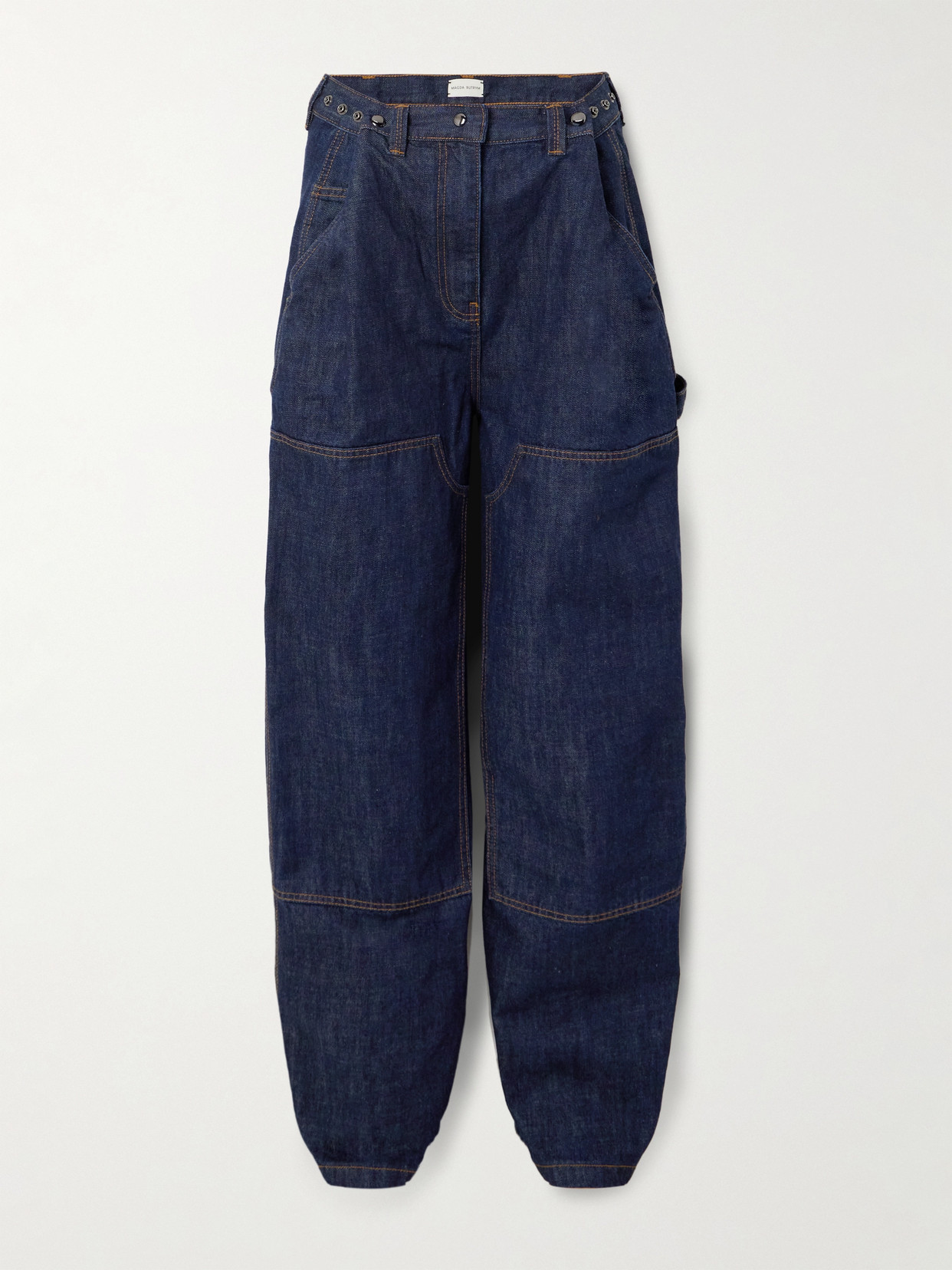 Magda Butrym Magda Burtym Loose Leg Industrial Denim Trousers In Blue