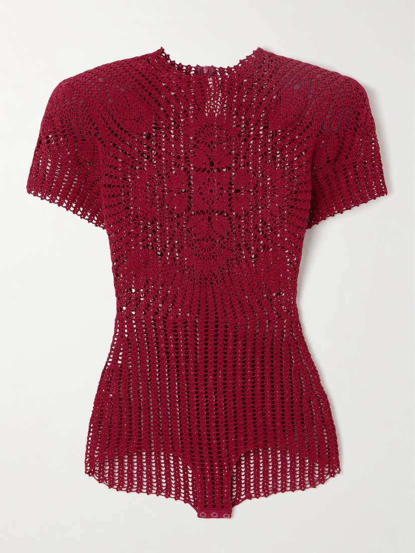 Magda Butrym Crocheted Cotton Bodysuit