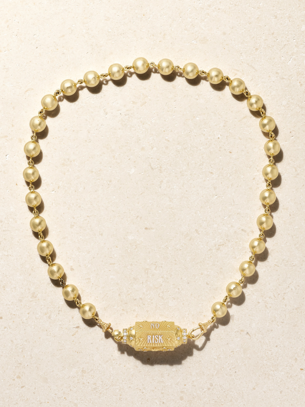 Marie Lichtenberg No Risk No Glory Locket 18-karat And 14-karat Gold Diamond Necklace