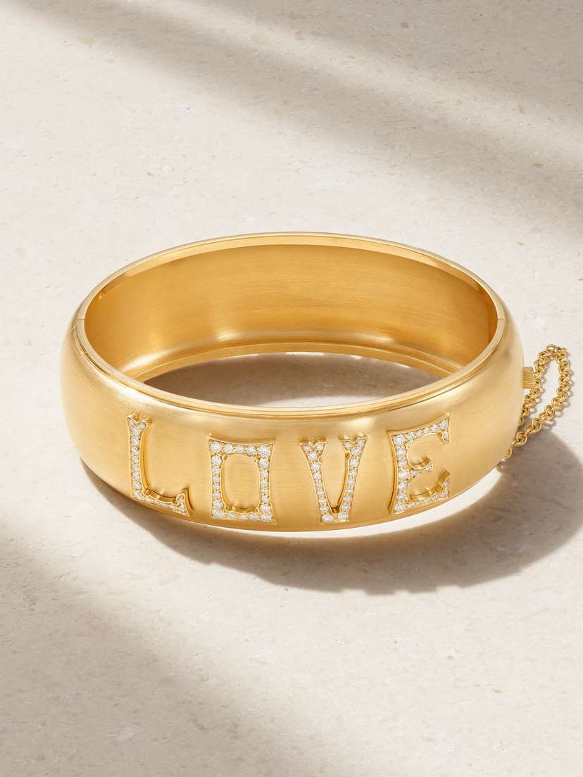 Marie Lichtenberg Love Hate 14-karat Gold Diamond Bracelet