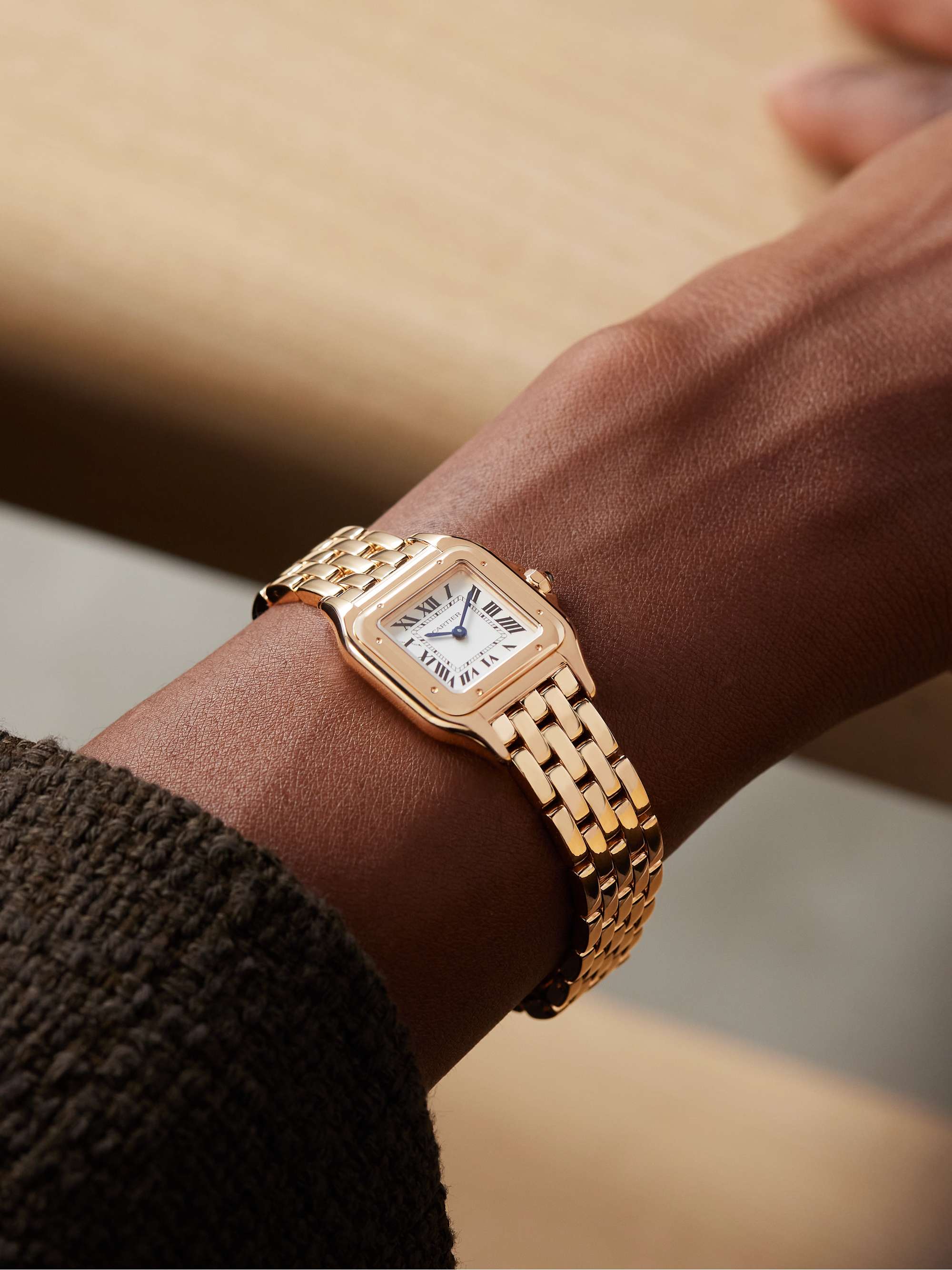 Panthere de Cartier 23 mm mittelgroBe Uhr aus 18 Karat Rosegold NET A PORTER