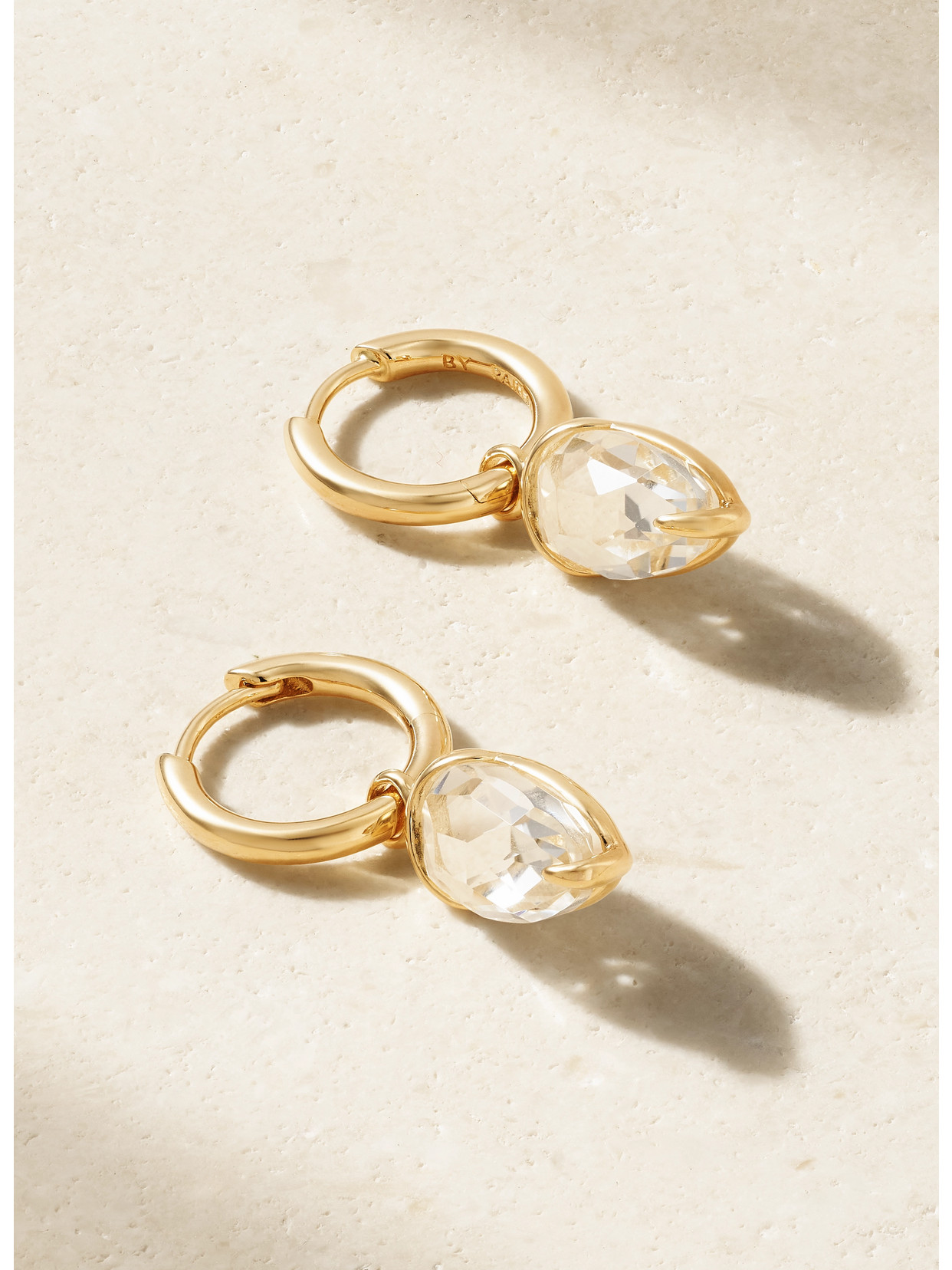 By Pariah Acorn 14-karat Recycled Gold Topaz Hoop Earrings