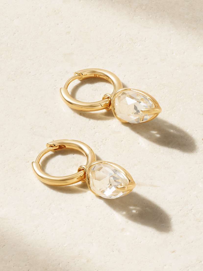 By Pariah Acorn 14-karat Recycled Gold Topaz Hoop Earrings