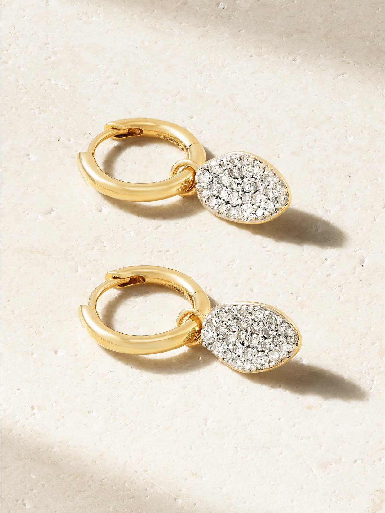 By Pariah Cluster 14-karat Recycled Gold Diamond Hoop Earrings