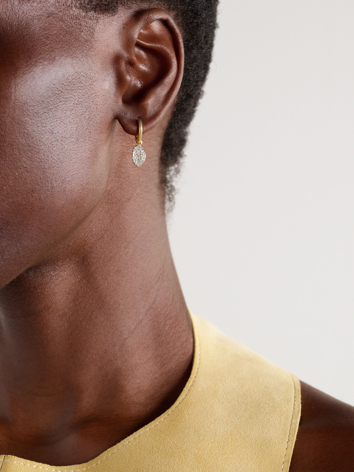 Shop By Pariah Cluster 14-karat Recycled Gold Diamond Hoop Earrings