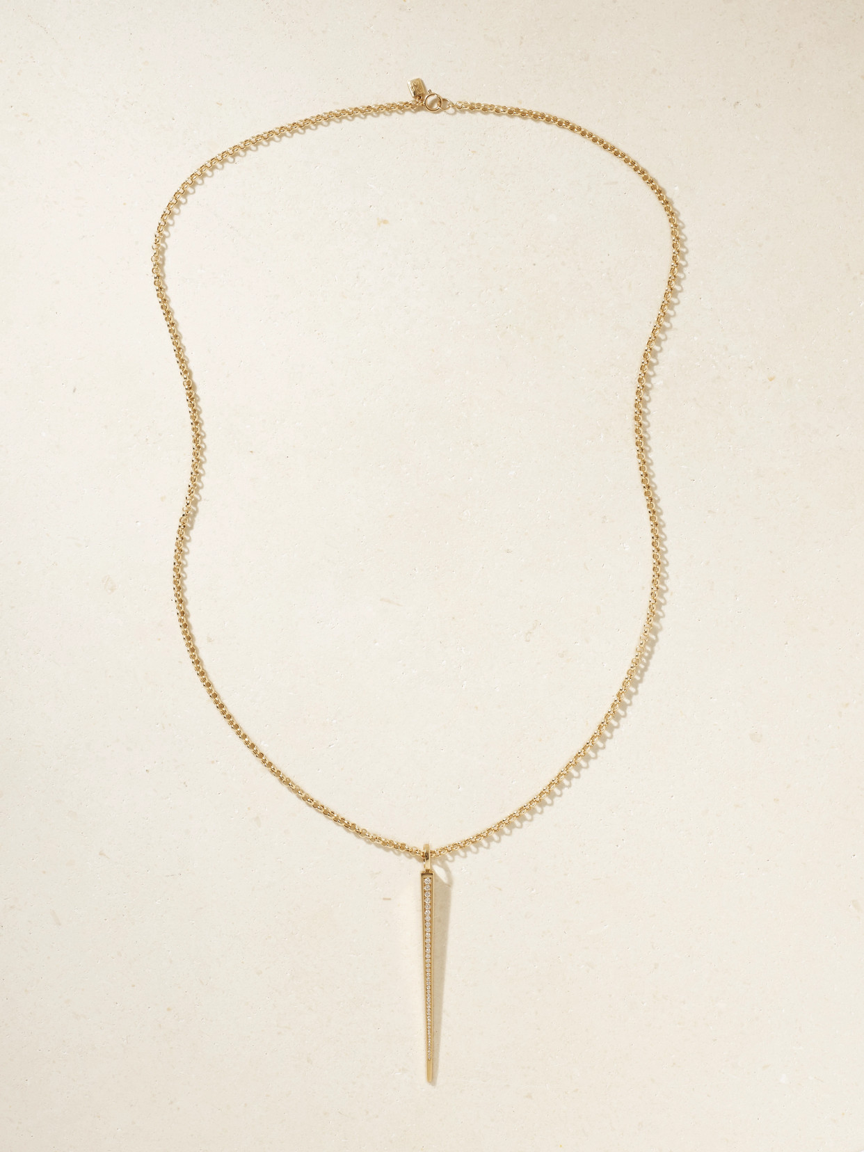 BY PARIAH STICKS AND STONES 14-KARAT RECYCLED GOLD DIAMOND NECKLACE