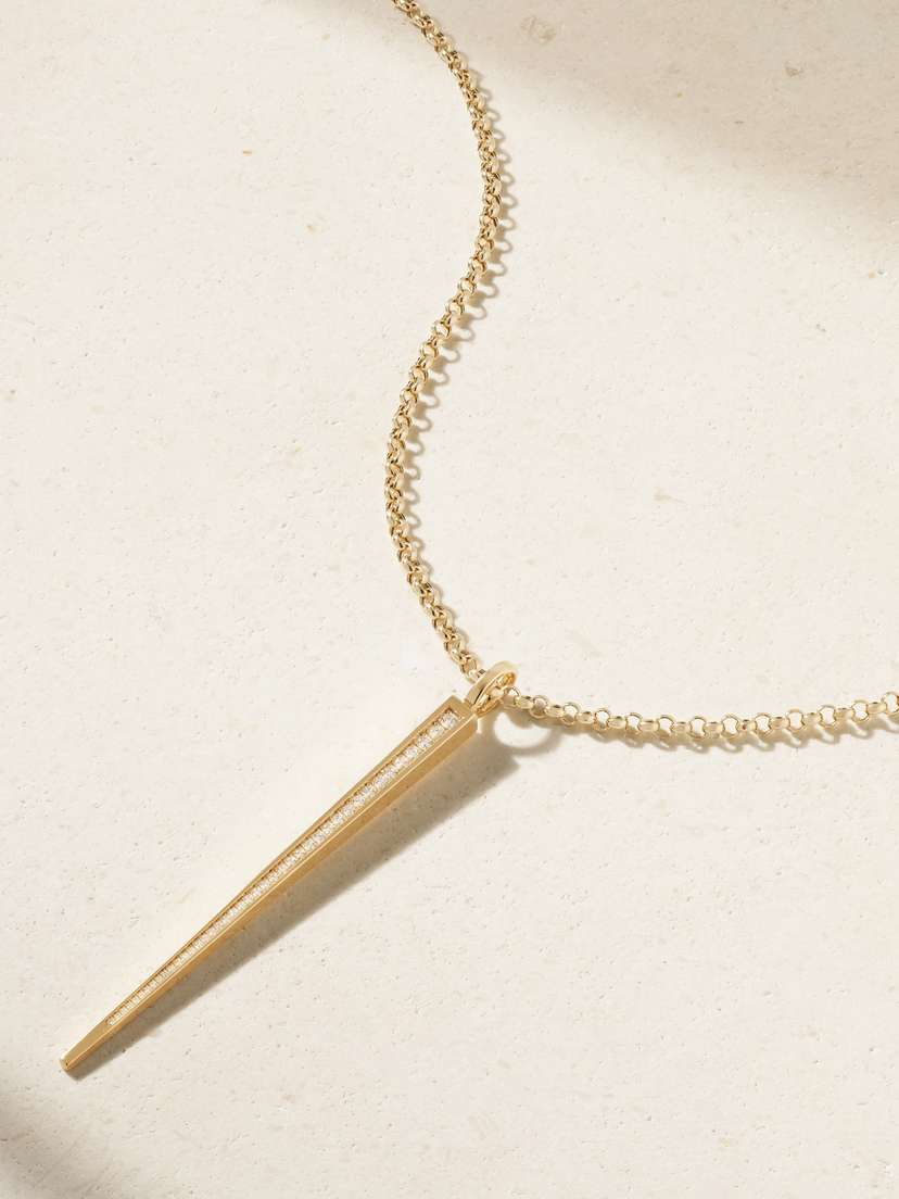 By Pariah Sticks And Stones 14-karat Recycled Gold Diamond Necklace