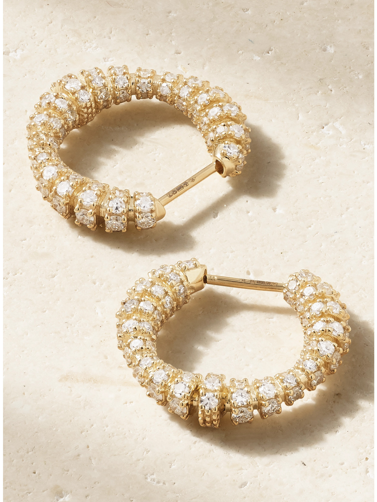 By Pariah Helix 14-karat Recycled Gold Diamond Hoop Earrings In Gold