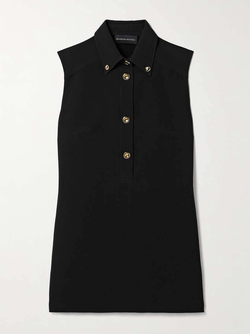 Brandon Maxwell The Belle Wool-blend Crepe Mini Dress