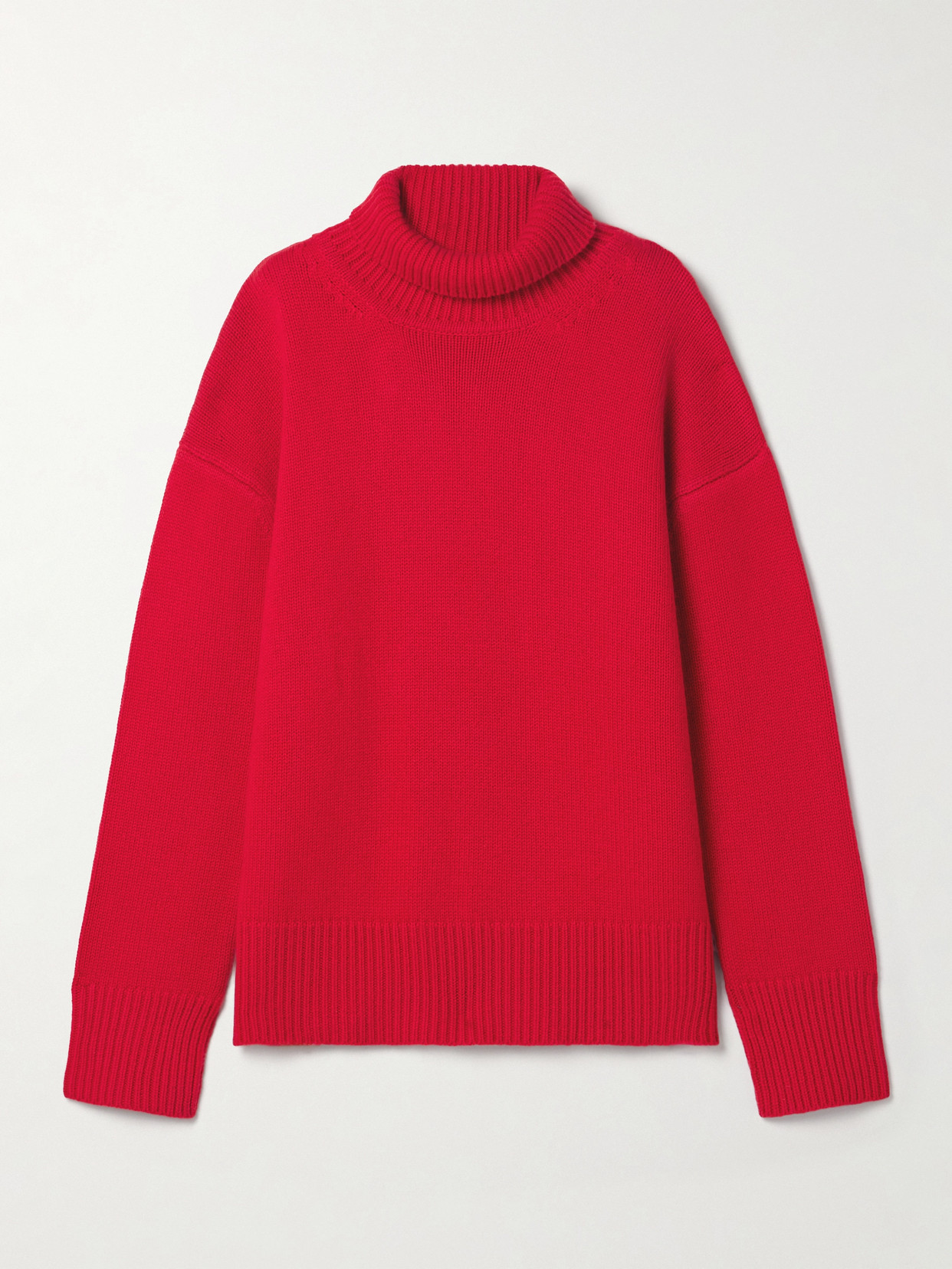 Brandon Maxwell The Ellen Oversized Cashmere Turtleneck Sweater In Red
