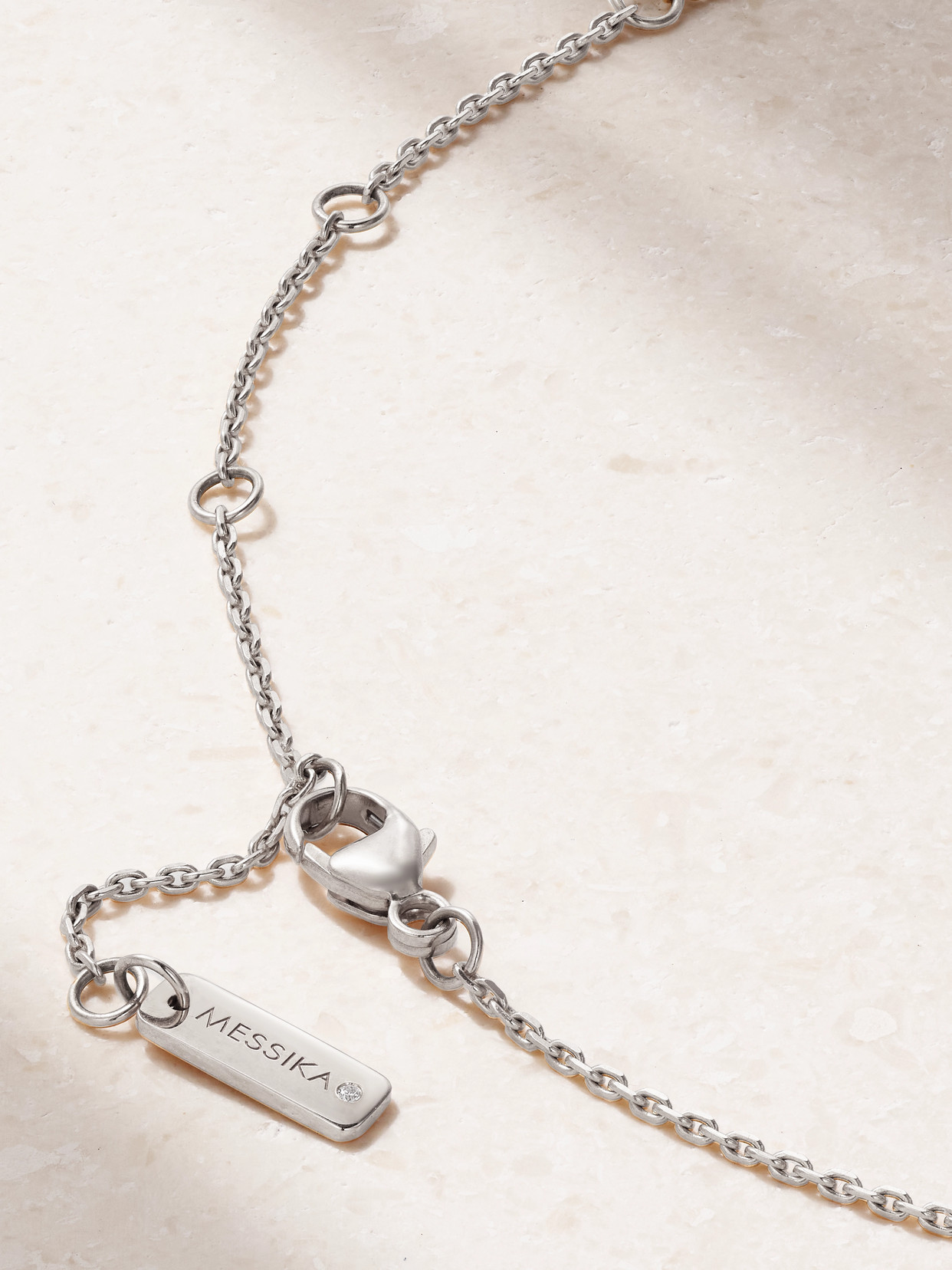 Messika Move 18-karat White Gold Diamond Necklace In Gold