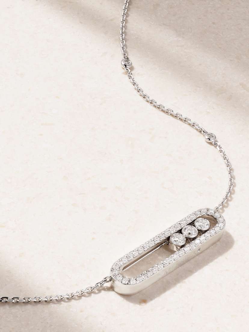 Messika Move 18-karat White Gold Diamond Necklace