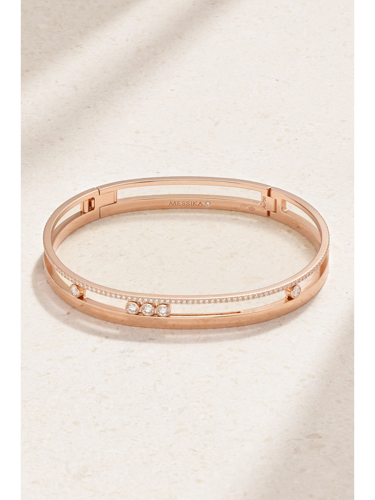 Messika - Move Romane 18-karat Rose Gold Diamond Bangle - M/L