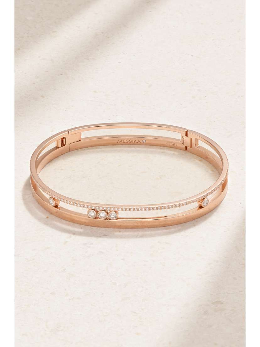 Messika Move Romane 18-karat Rose Gold Diamond Bangle