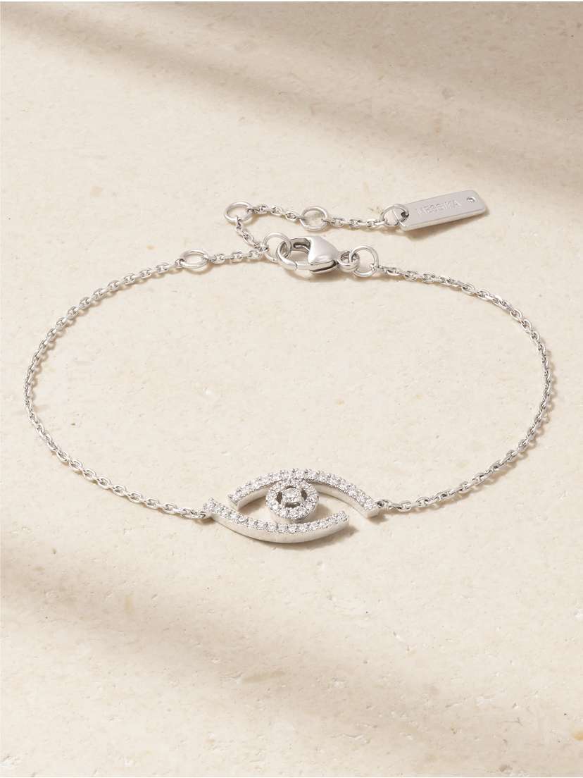 Messika Lucky Eye 18-karat White Gold Diamond Bracelet