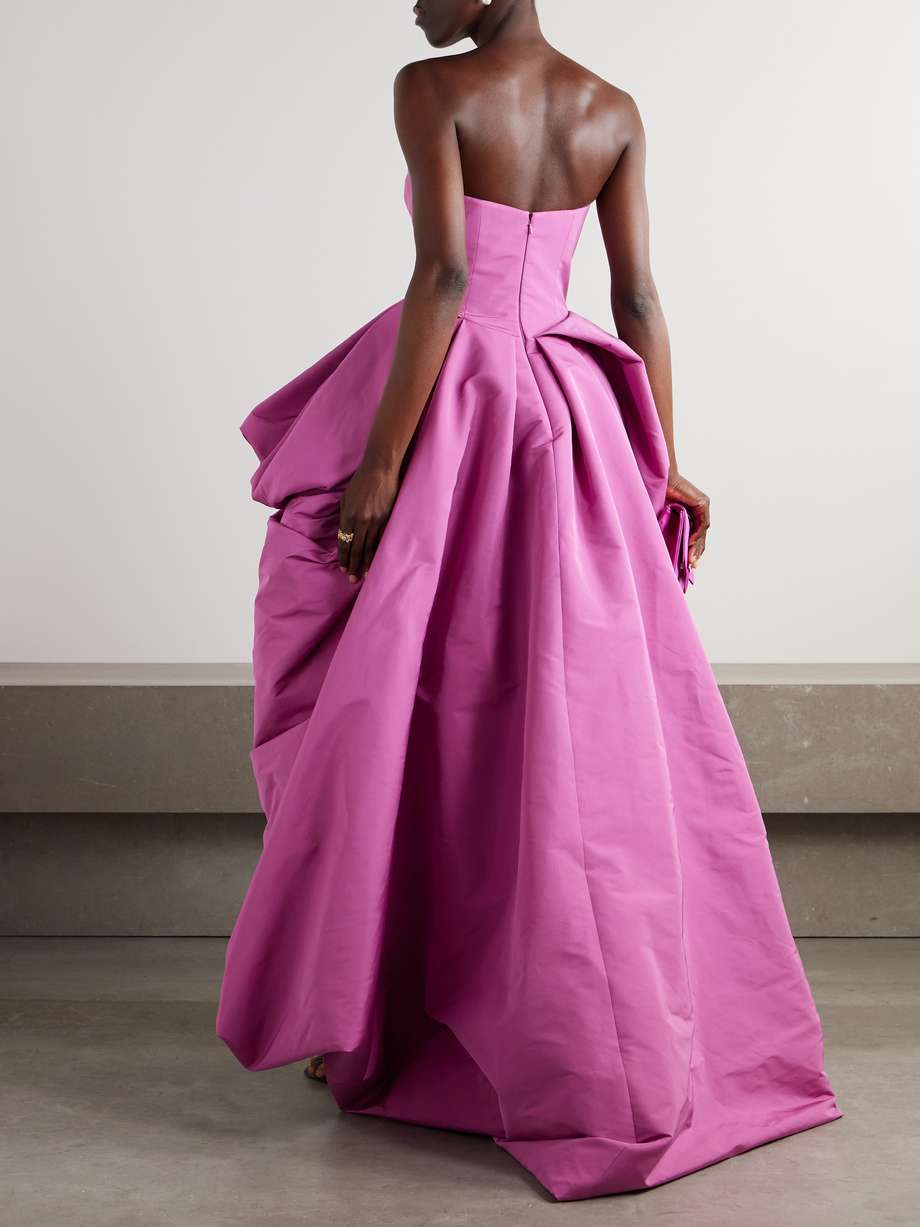 strapless faille gown