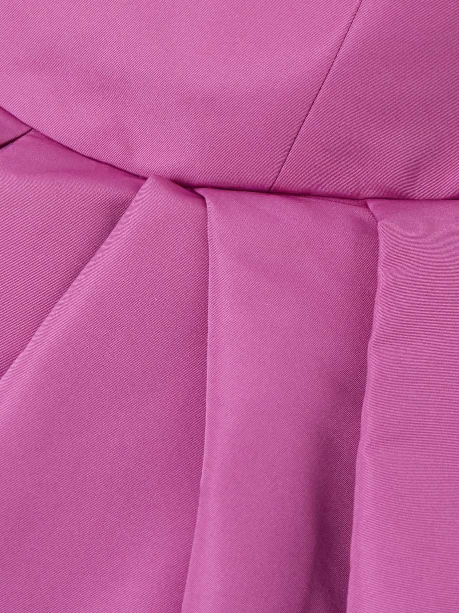 strapless faille gown