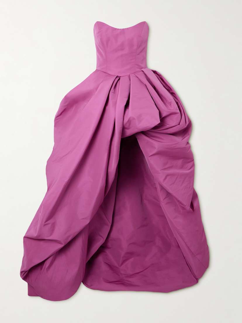 Oscar de la Renta Strapless Faille Gown