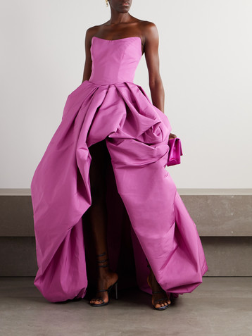 Oscar de la Renta Strapless faille gown