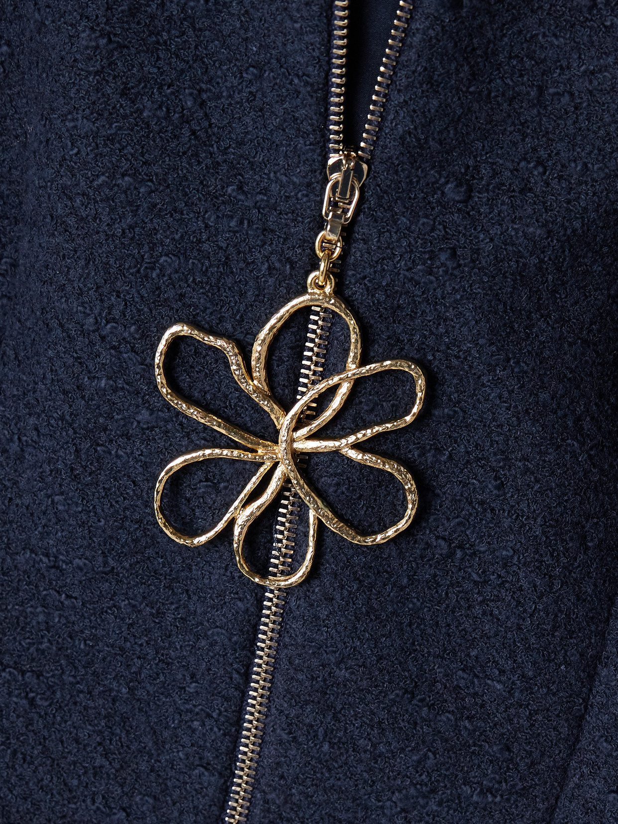 Oscar De La Renta Cotton-blend Bouclé Mini Dress In Blue