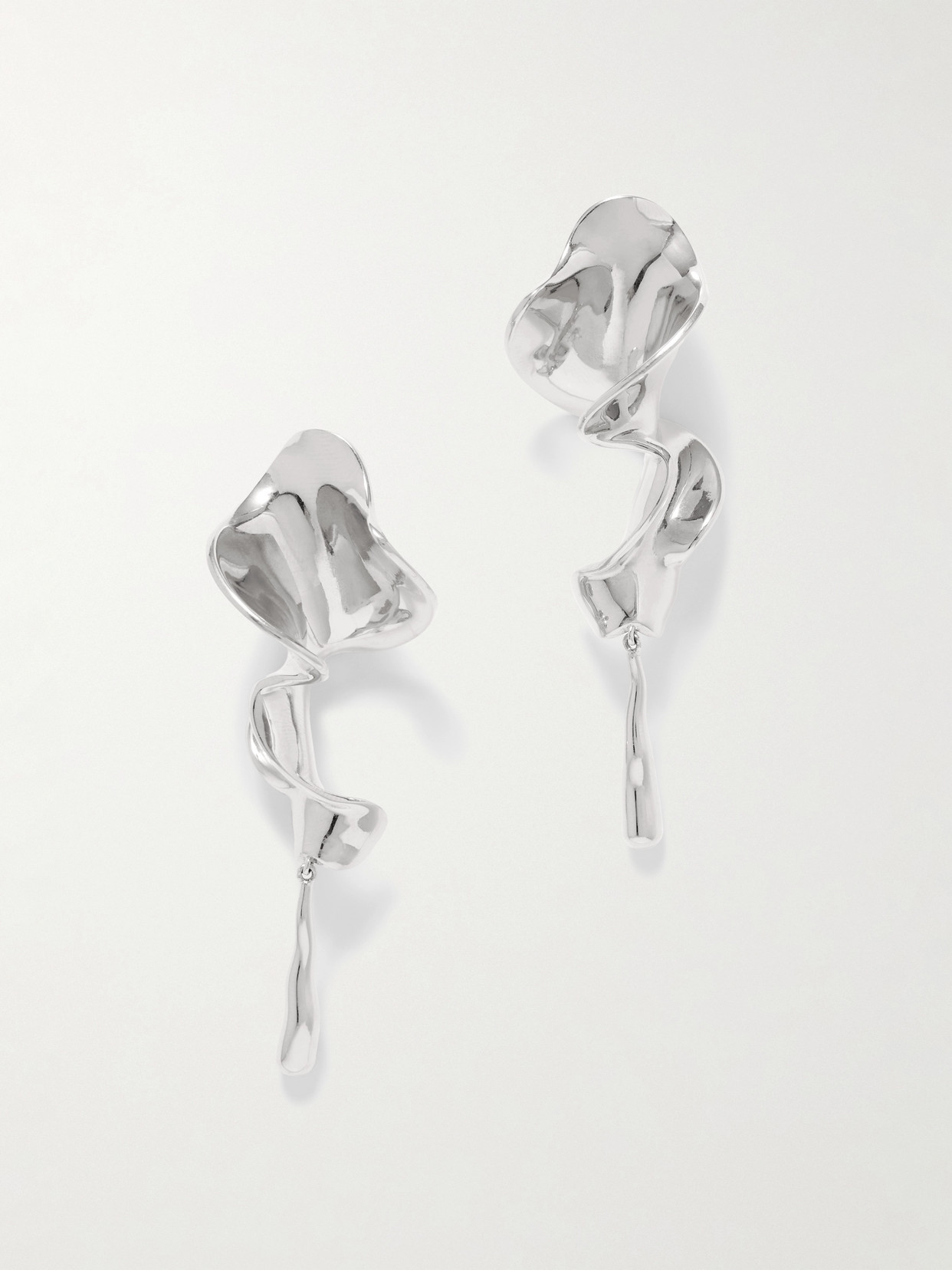 KHAITE - Tidal Silver-tone Earrings - One size