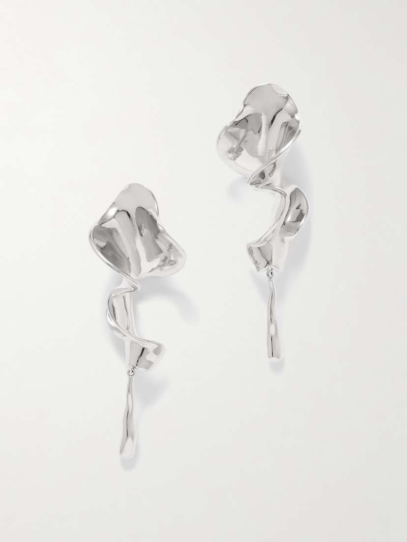 Khaite Tidal Silver-tone Earrings