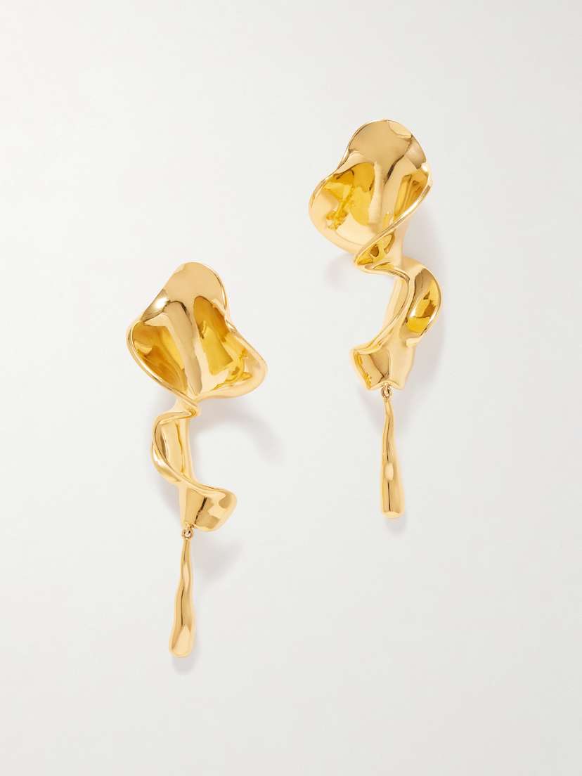 Khaite Tidal Gold-plated Earrings