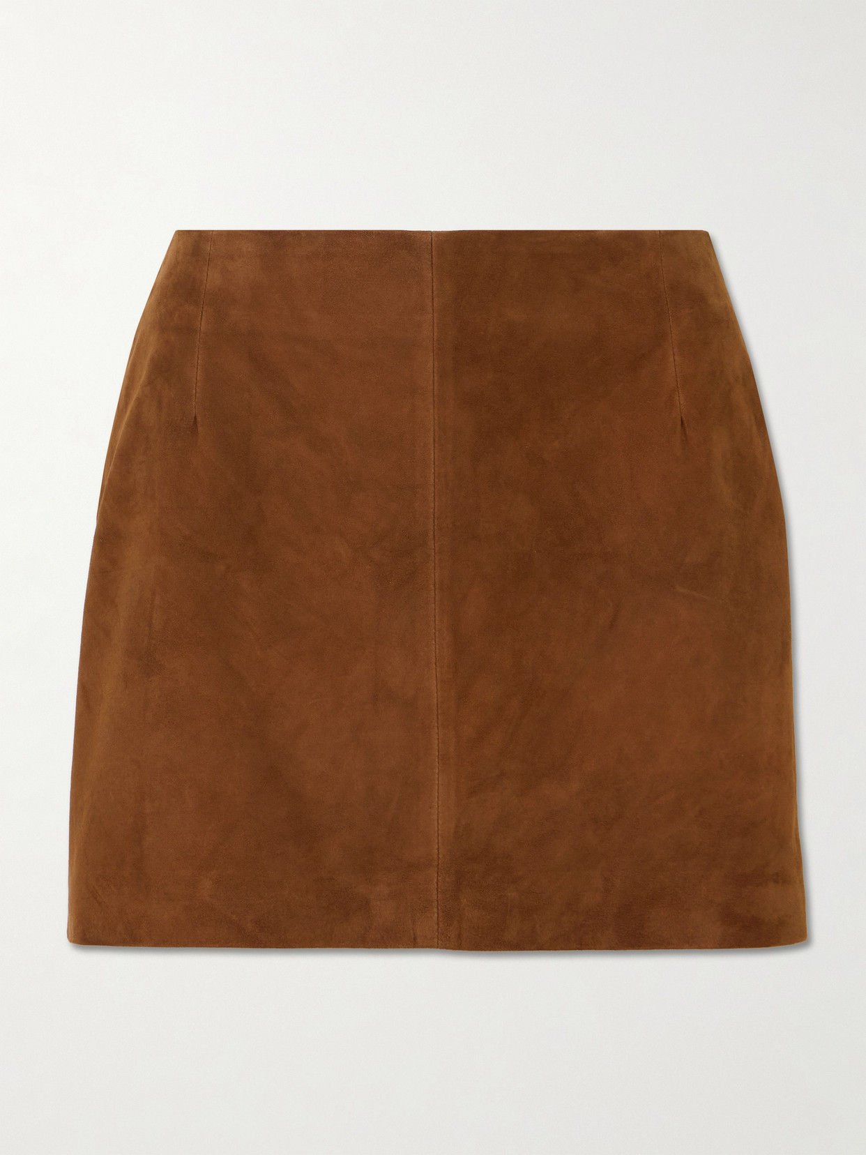 Nour Hammour Remi Suede Mini Skirt In Brown