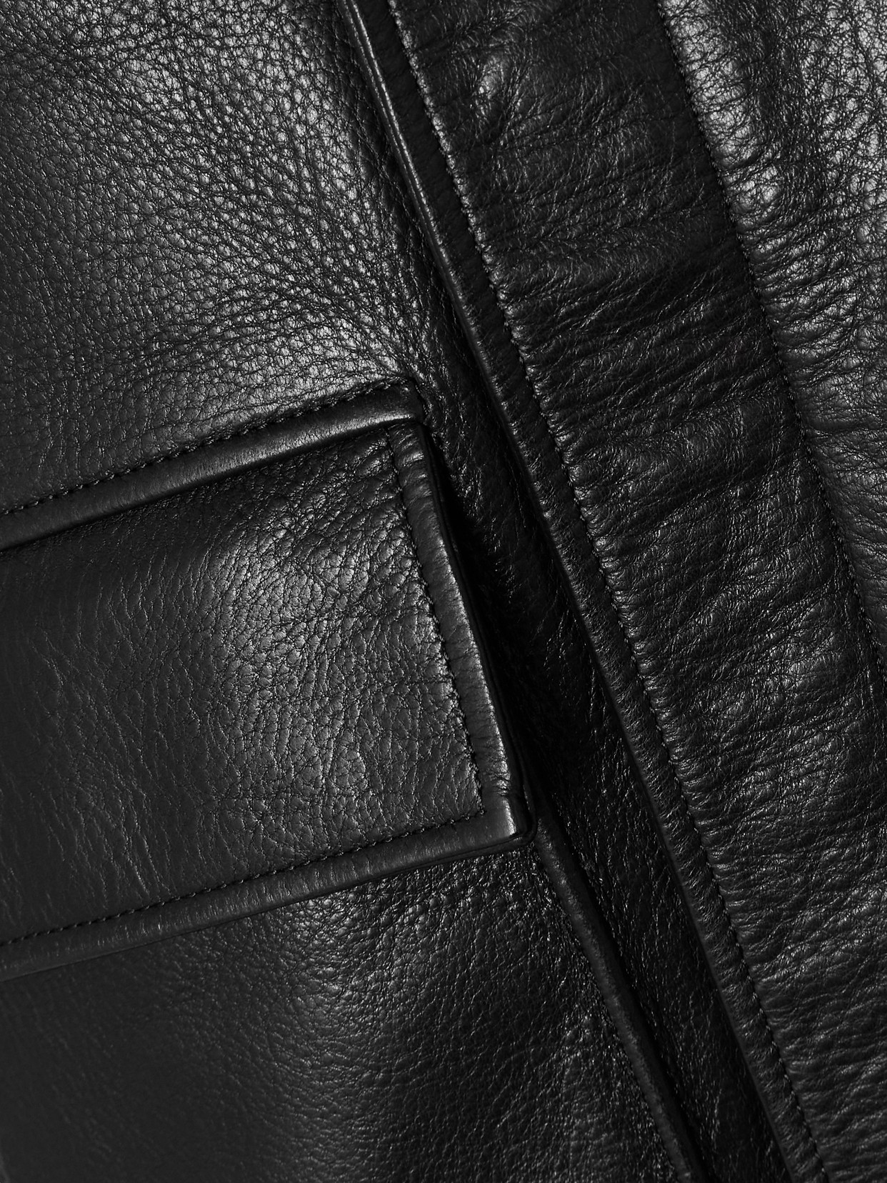 Nour Hammour Drey Leather Biker Jacket In Black