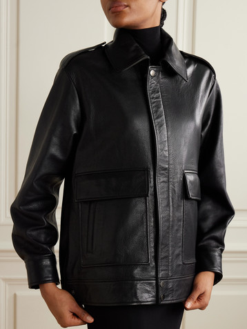 NOUR HAMMOUR Drey leather biker jacket