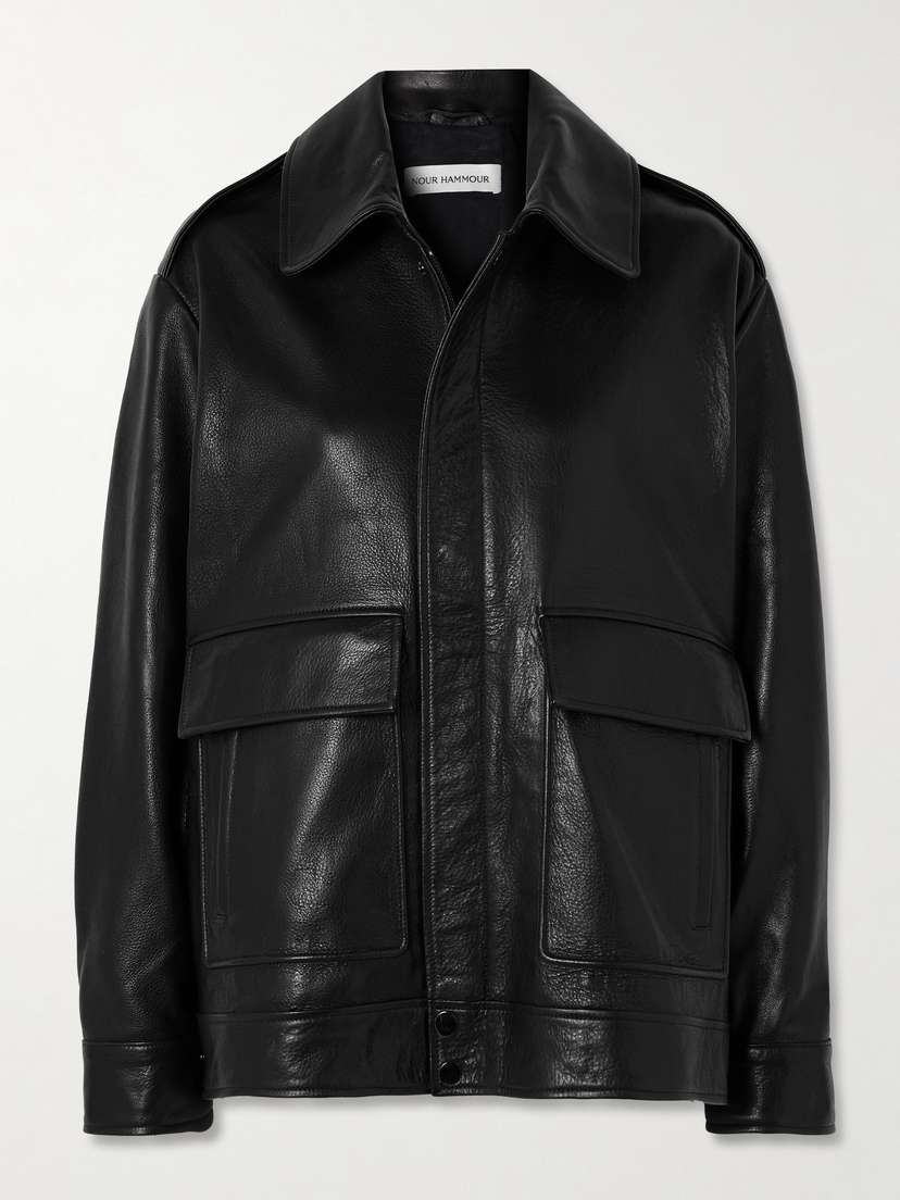 Nour Hammour Drey Leather Biker Jacket