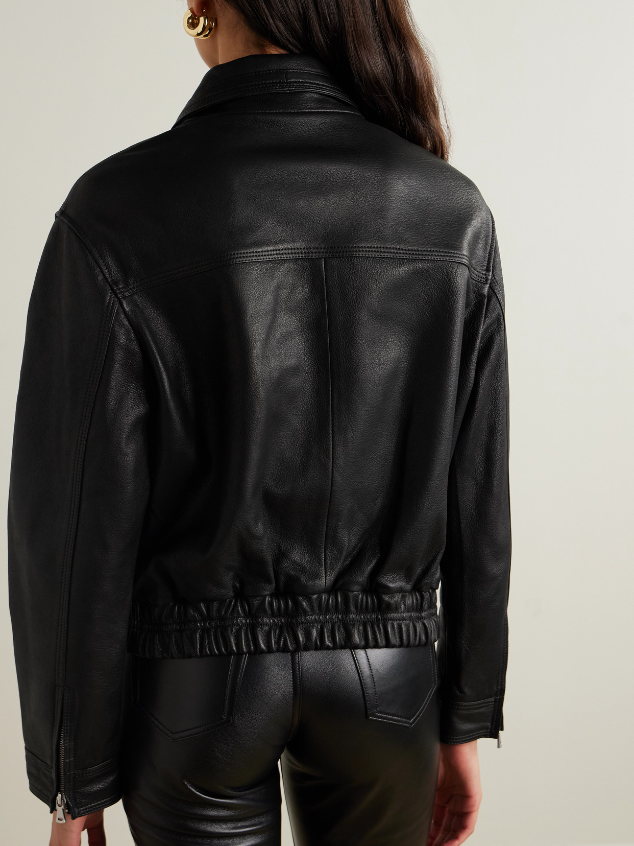NOUR HAMMOUR CLINT LEATHER JACKET