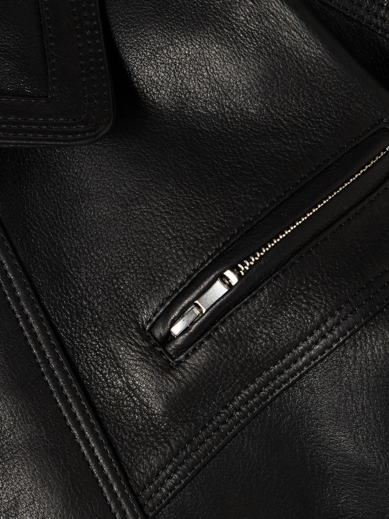 Shop Nour Hammour Clint Leather Jacket In Black