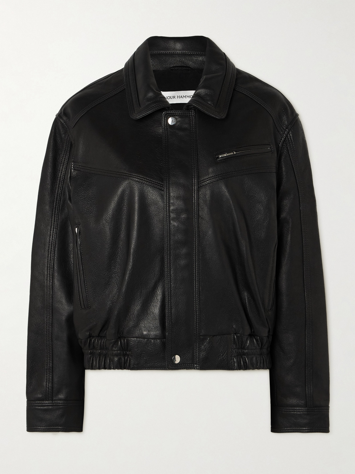 NOUR HAMMOUR CLINT LEATHER JACKET