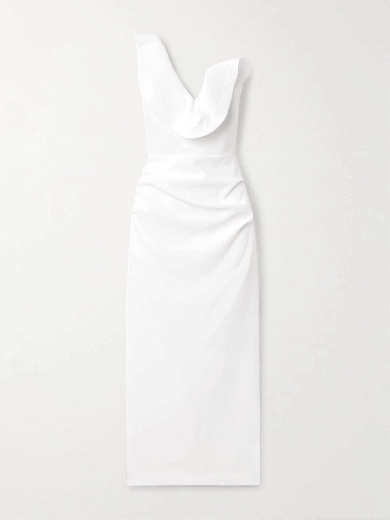 Maticevski Requiem Strapless Faille Gown In White
